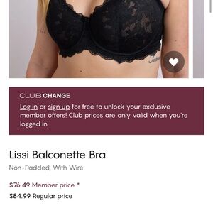 Change Lissi Black Balconette Bra